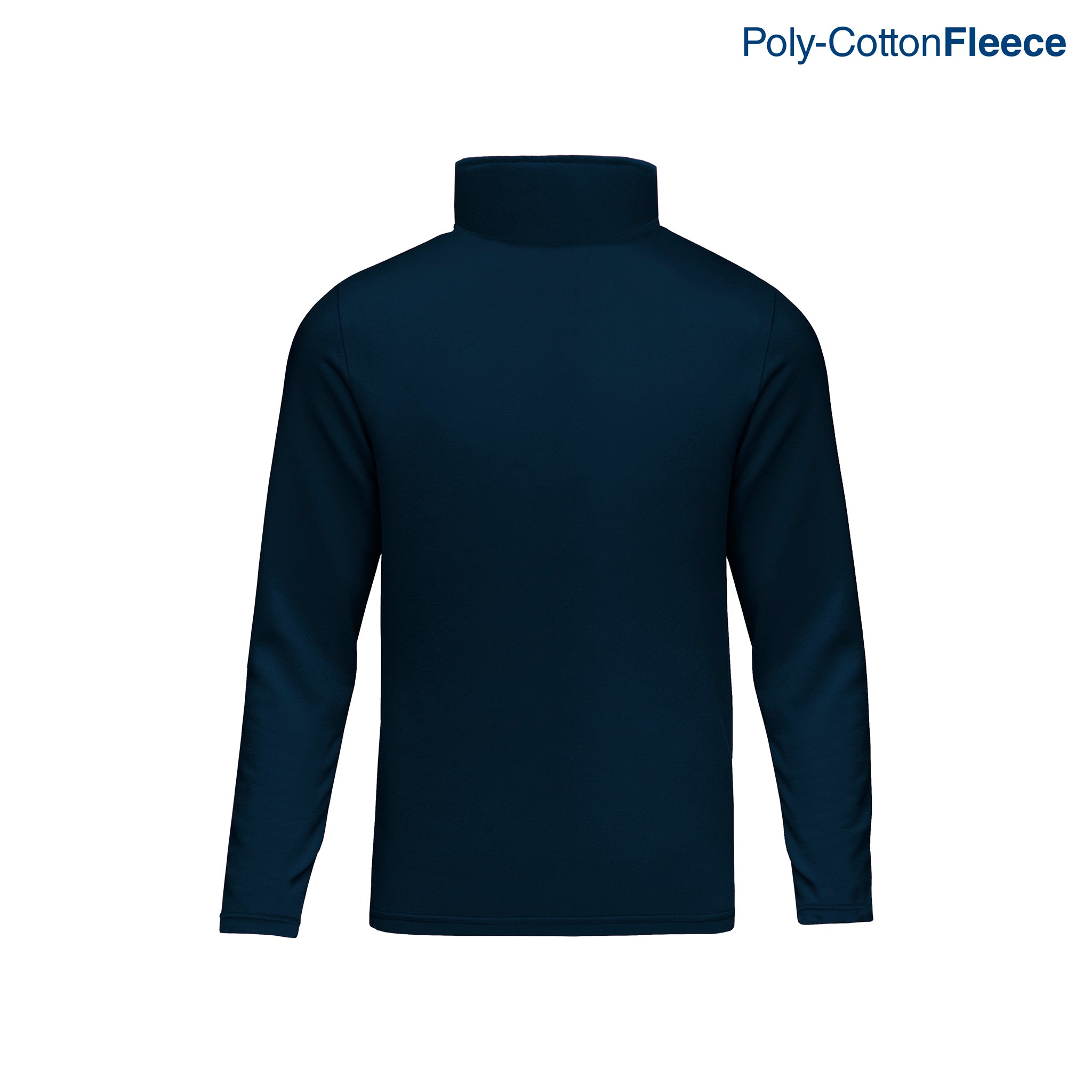 Adult's Unisex 1/4 Zip Crew Neck Sweatshirt (Navy) — Yazbek