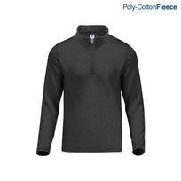 Adult’s Unisex 1/4 Zip Crew Neck Sweatshirt (Heather Black)