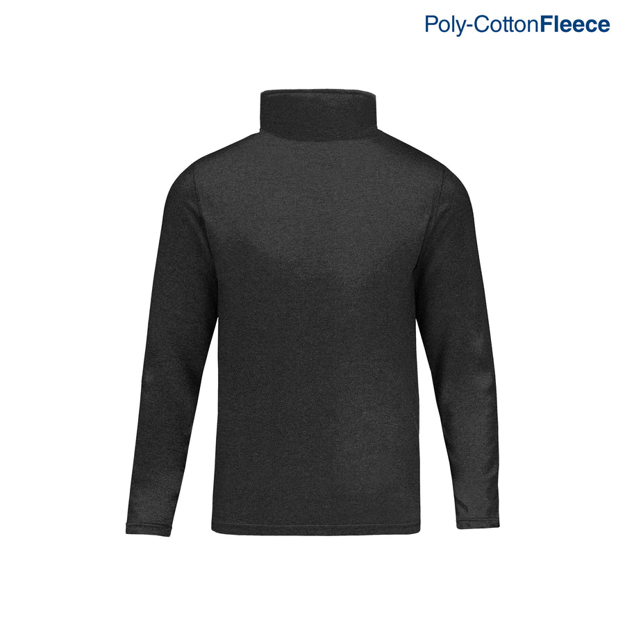 Adult’s Unisex 1/4 Zip Crew Neck Sweatshirt (Heather Black)