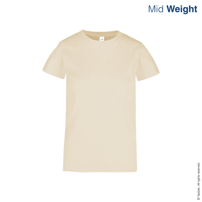 Women's Crew Neck Short Sleeve T-Shirt (Sand)