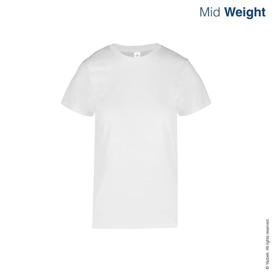 Women's Crew Neck Short Sleeve T-Shirt (White)