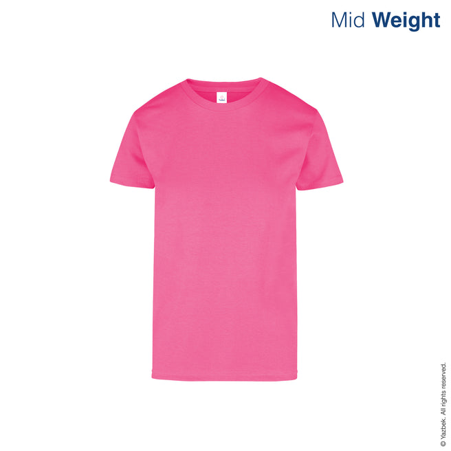 Women's Crew Neck Short Sleeve T-Shirt (Fucsia)