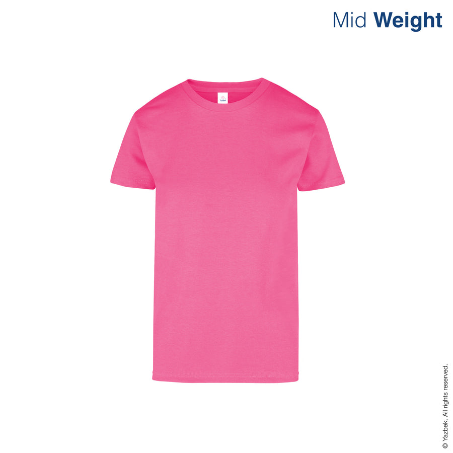 Women's Crew Neck Short Sleeve T-Shirt (Fucsia)