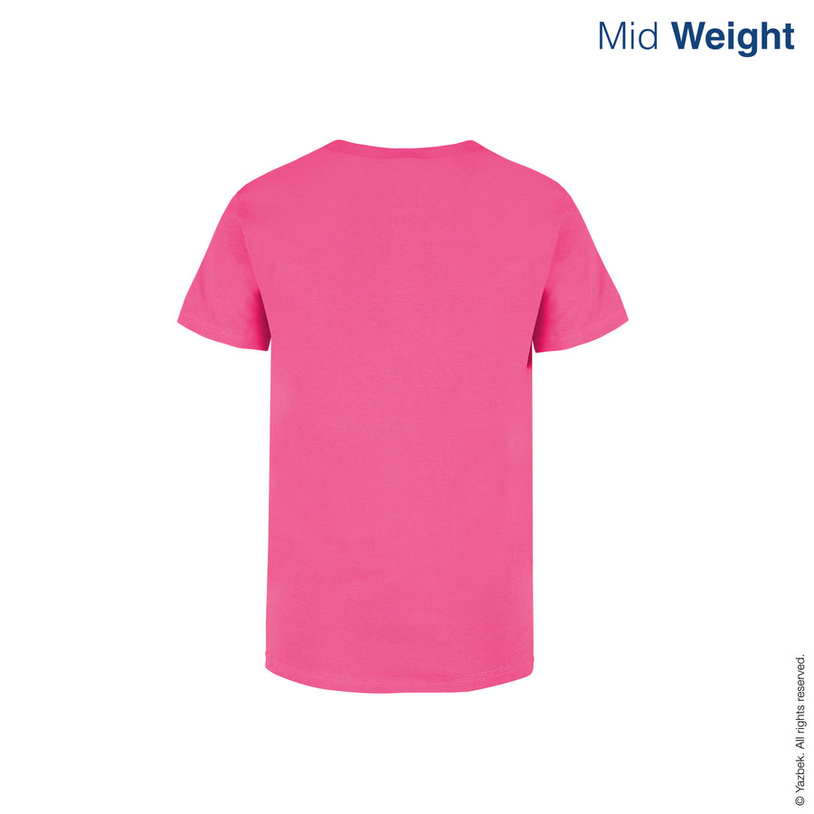 Women's Crew Neck Short Sleeve T-Shirt (Fucsia)