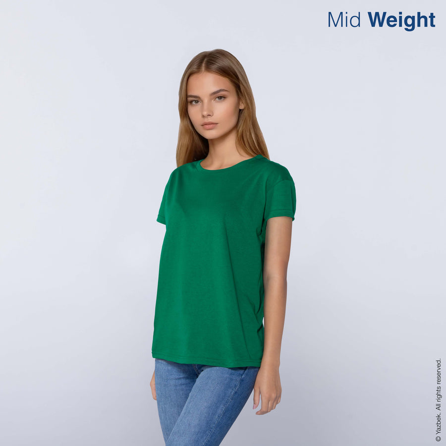 Women's Crew Neck Short Sleeve T-Shirt (Jade)