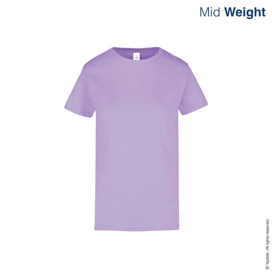 Women's Crew Neck Short Sleeve T-Shirt (Lavender)