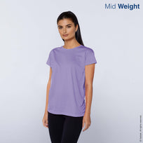 Women's Crew Neck Short Sleeve T-Shirt (Lavender)