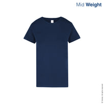 Women's Crew Neck Short Sleeve T-Shirt (Navy)