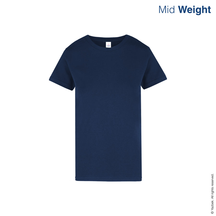 Women's Crew Neck Short Sleeve T-Shirt (Navy)