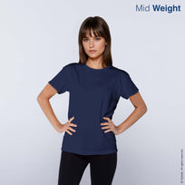 Women's Crew Neck Short Sleeve T-Shirt (Navy)