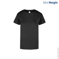 Women's Crew Neck Short Sleeve T-Shirt (Black)