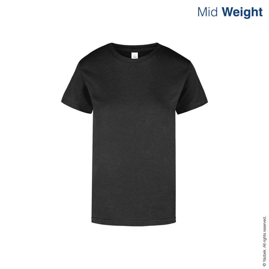 Women's Crew Neck Short Sleeve T-Shirt (Black)