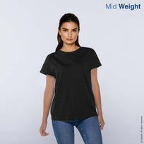 Women's Crew Neck Short Sleeve T-Shirt (Black)