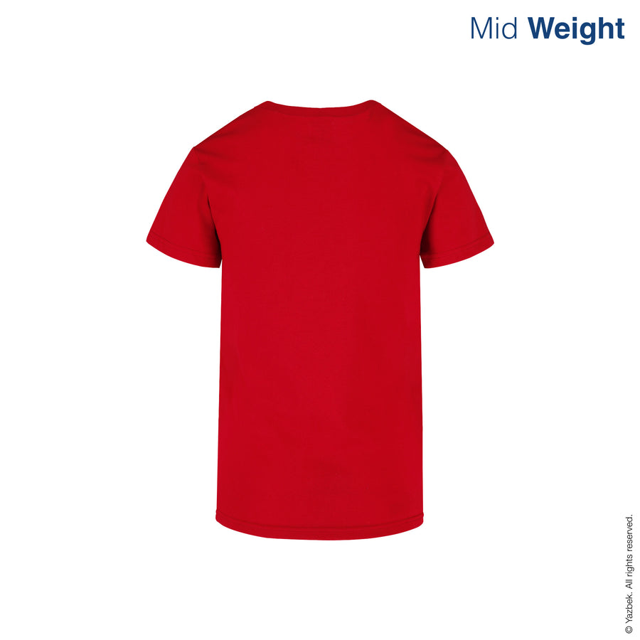 Women's Crew Neck Short Sleeve T-Shirt (Red)