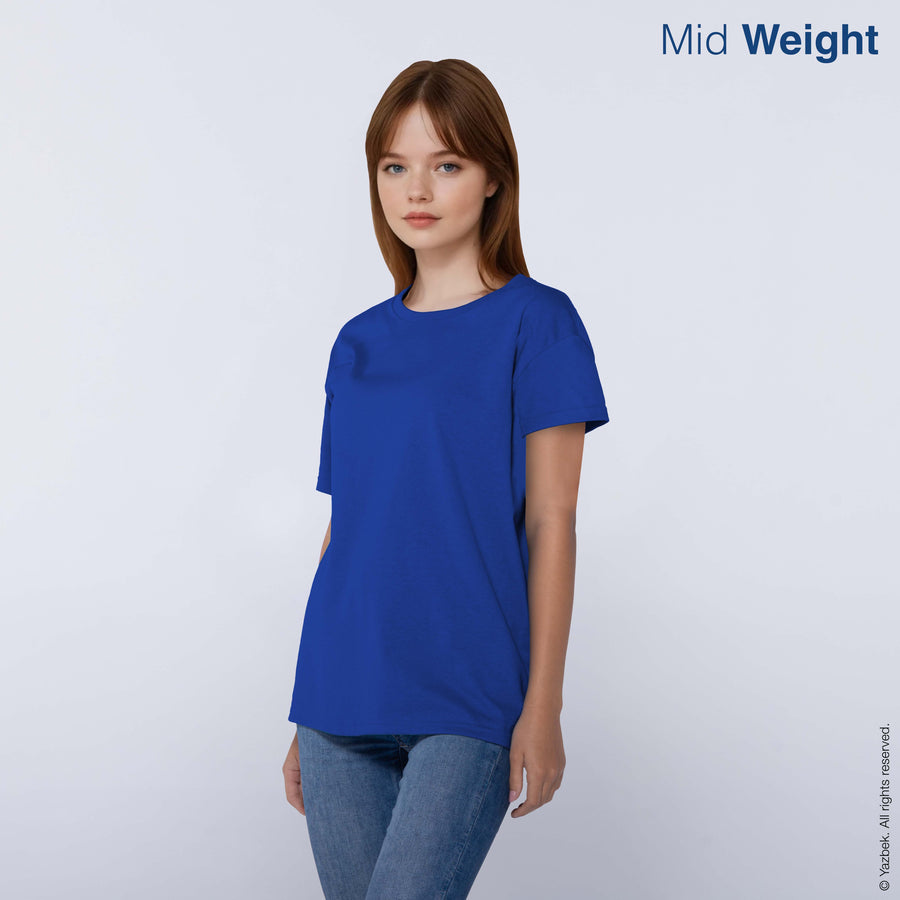 Women's Crew Neck Short Sleeve T-Shirt (Royal)