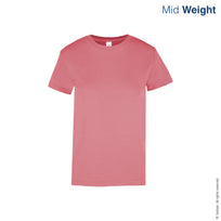 Women's Crew Neck Short Sleeve T-Shirt (Salmon)
