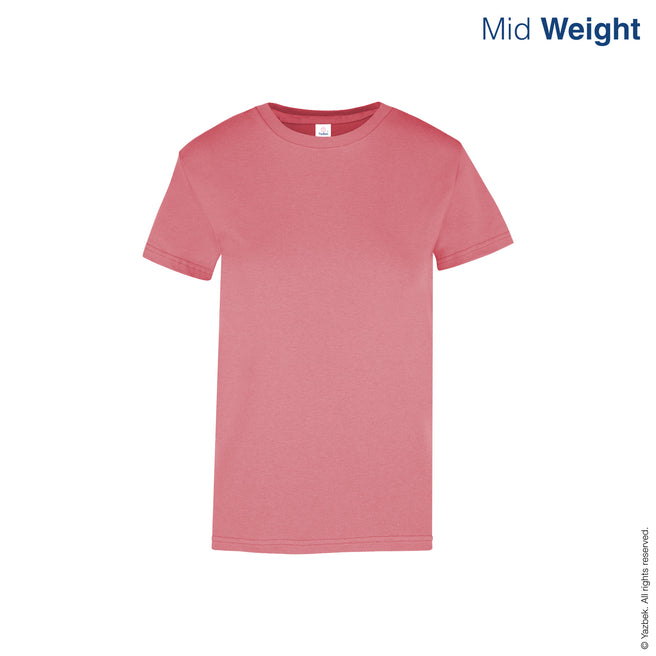 Women's Crew Neck Short Sleeve T-Shirt (Salmon)