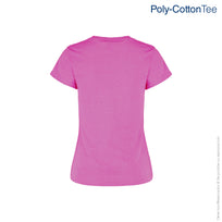 Women’s Crew Neck Short Sleeve Silhouette T-Shirt (Heather Fuchsia)