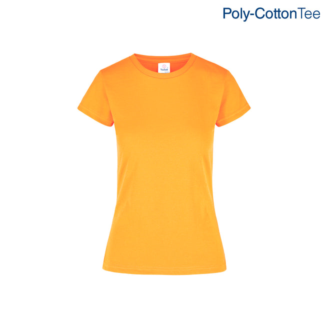 Women’s Crew Neck Short Sleeve Silhouette T-Shirt (Neon Orange)