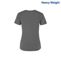 Women’s Heavy Weight Crew Neck Short Sleeve Silhouette T-Shirt (Charcoal)