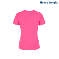 Women’s Heavy Weight Crew Neck Short Sleeve Silhouette T-Shirt (Fuchsia)