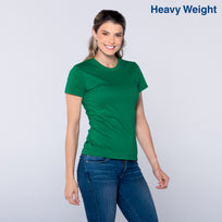 Women’s Heavy Weight Crew Neck Short Sleeve Silhouette T-Shirt (Jade)