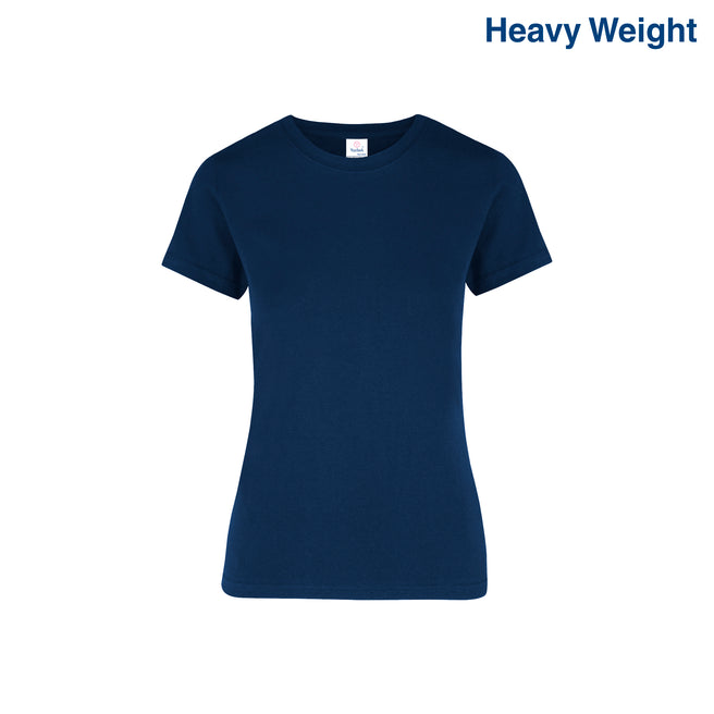 Women’s Heavy Weight Crew Neck Short Sleeve Silhouette T-Shirt (Navy)
