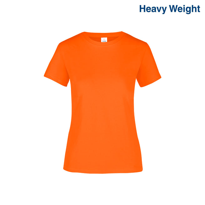 Women’s Heavy Weight Crew Neck Short Sleeve Silhouette T-Shirt (Orange)