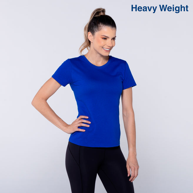 Women’s Heavy Weight Crew Neck Short Sleeve Silhouette T-Shirt (Royal)