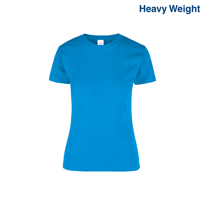 Women’s Heavy Weight Crew Neck Short Sleeve Silhouette T-Shirt (Turquoise)