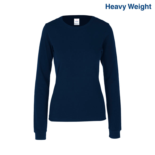 Women’s Crew Neck Long Sleeve Silhouette T-Shirt (Navy)