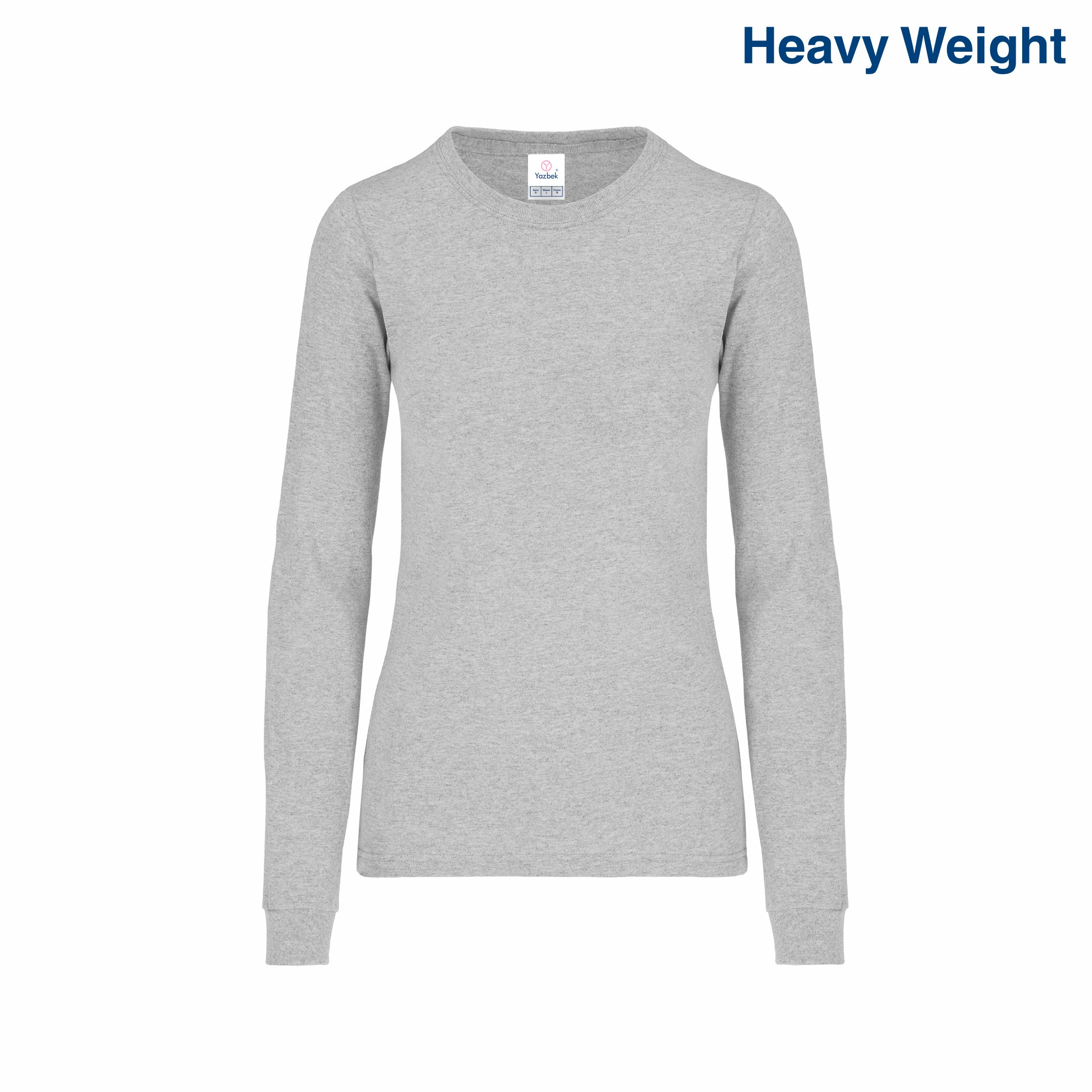 Women's Crew Neck Long Sleeve Silhouette T-Shirt (Heather