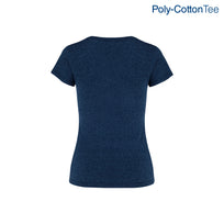 Women’s V-Neck Short Sleeve Silhouette T-Shirt (Heather Navy)