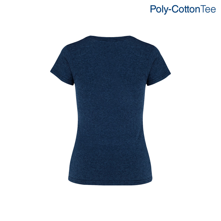 Women’s V-Neck Short Sleeve Silhouette T-Shirt (Heather Navy)