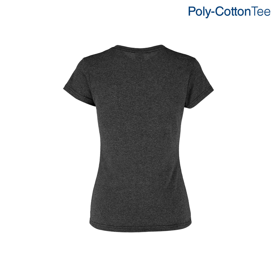 Women’s V-Neck Short Sleeve Silhouette T-Shirt (Heather Black)