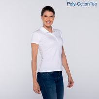 Women's 50/50 Polo Shirt (White)