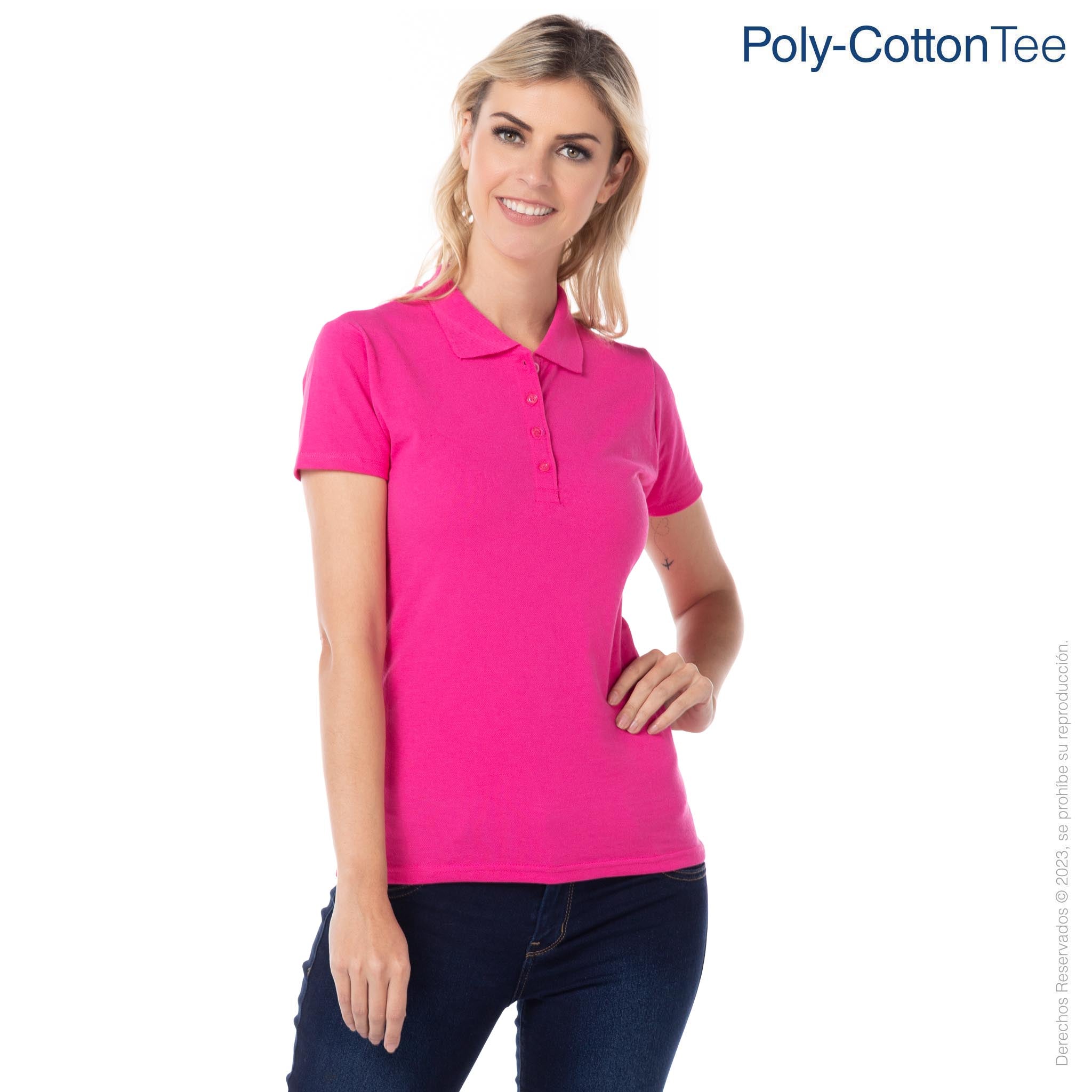 Women's 50/50 Polo Shirt (Fucshia) – Yazbek USA Mint