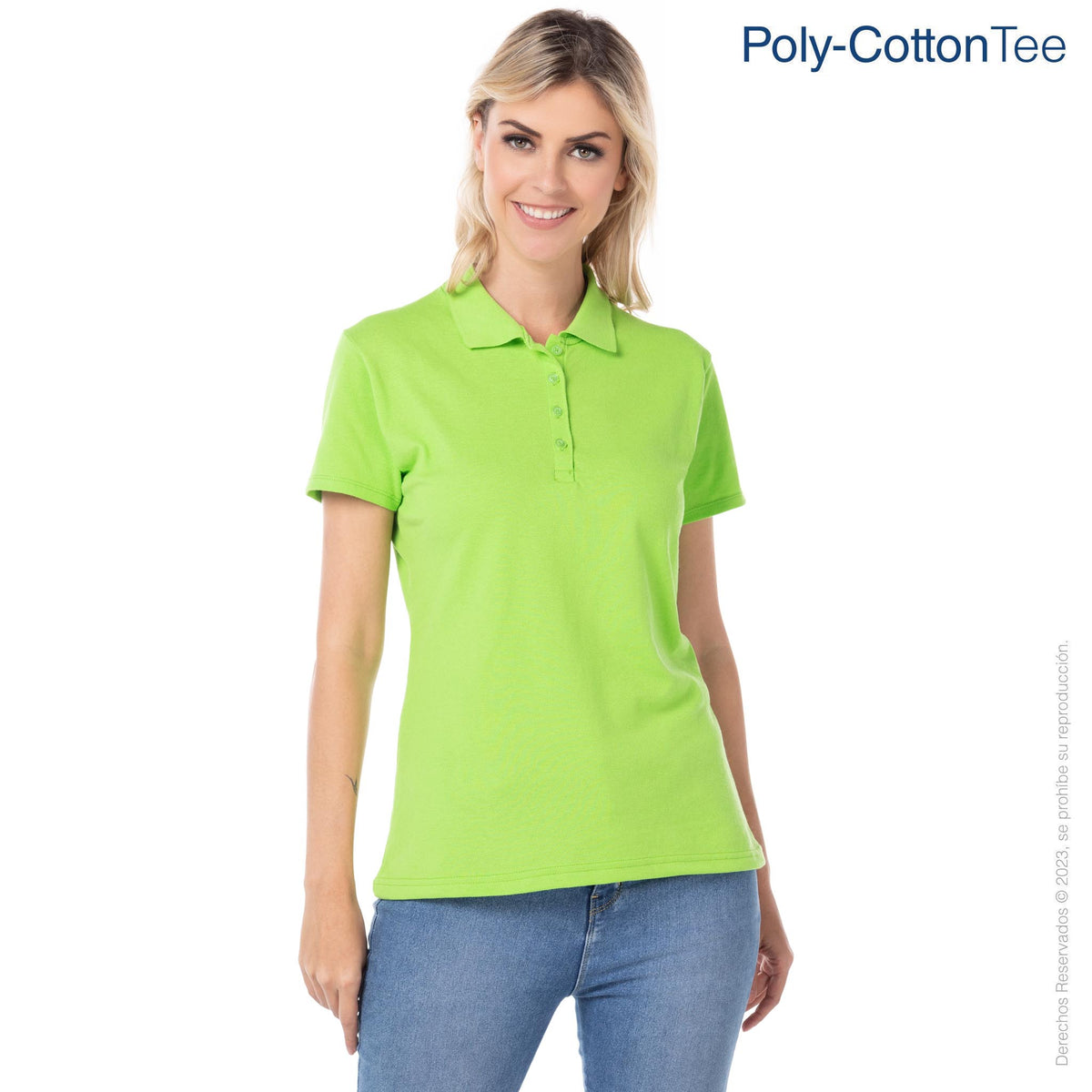 Women's 50/50 Polo Shirt (Lime) – Yazbek USA Mint