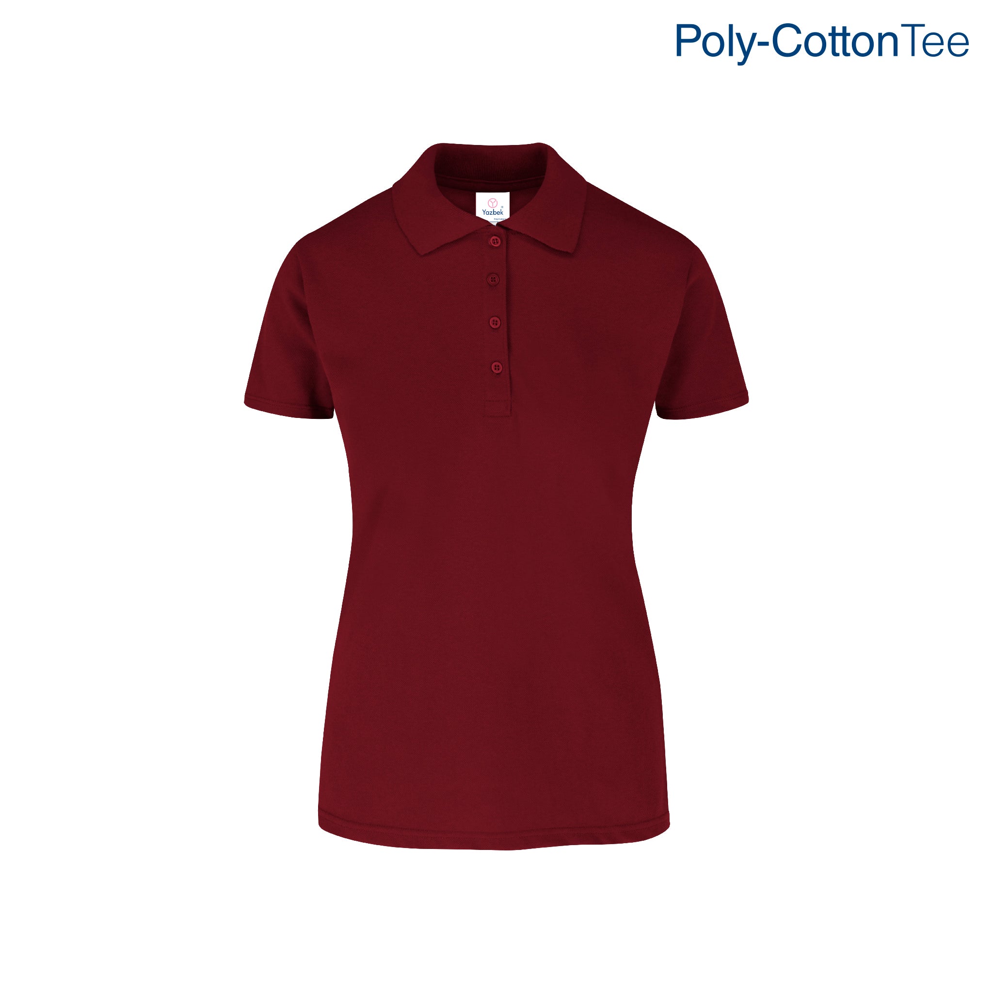 Women's 50/50 Polo Shirt (Maroon) — Yazbek USA Mint