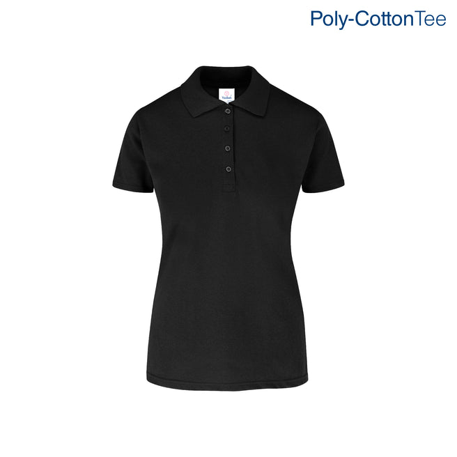 Women's 50/50 Polo Shirt (Black)