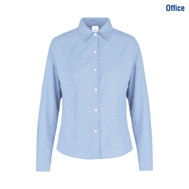 Women’s Long Sleeve Silhouette Oxford Shirt (Light Blue)