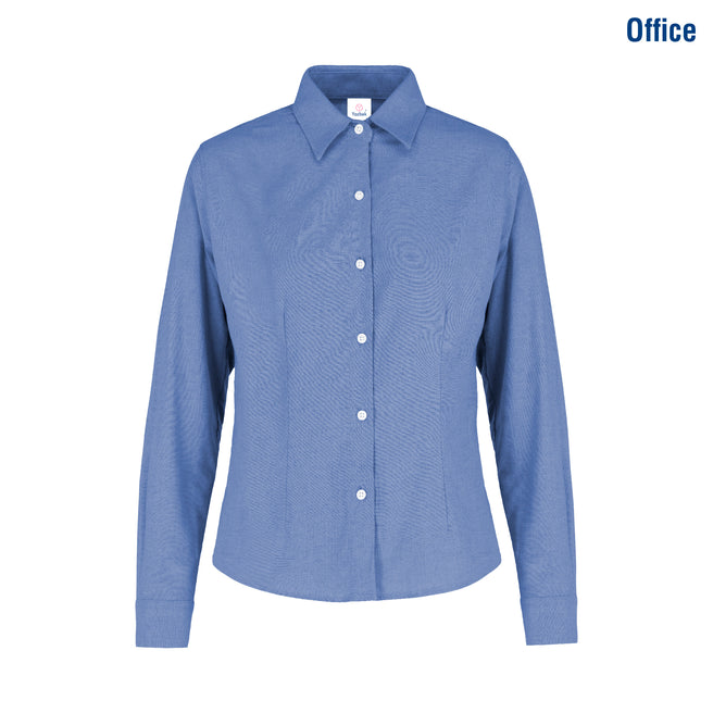 Women’s Long Sleeve Silhouette Oxford Shirt (Cobalt)