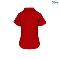 Women’s Short Sleeve Silhouette Twill Shirt (Red)