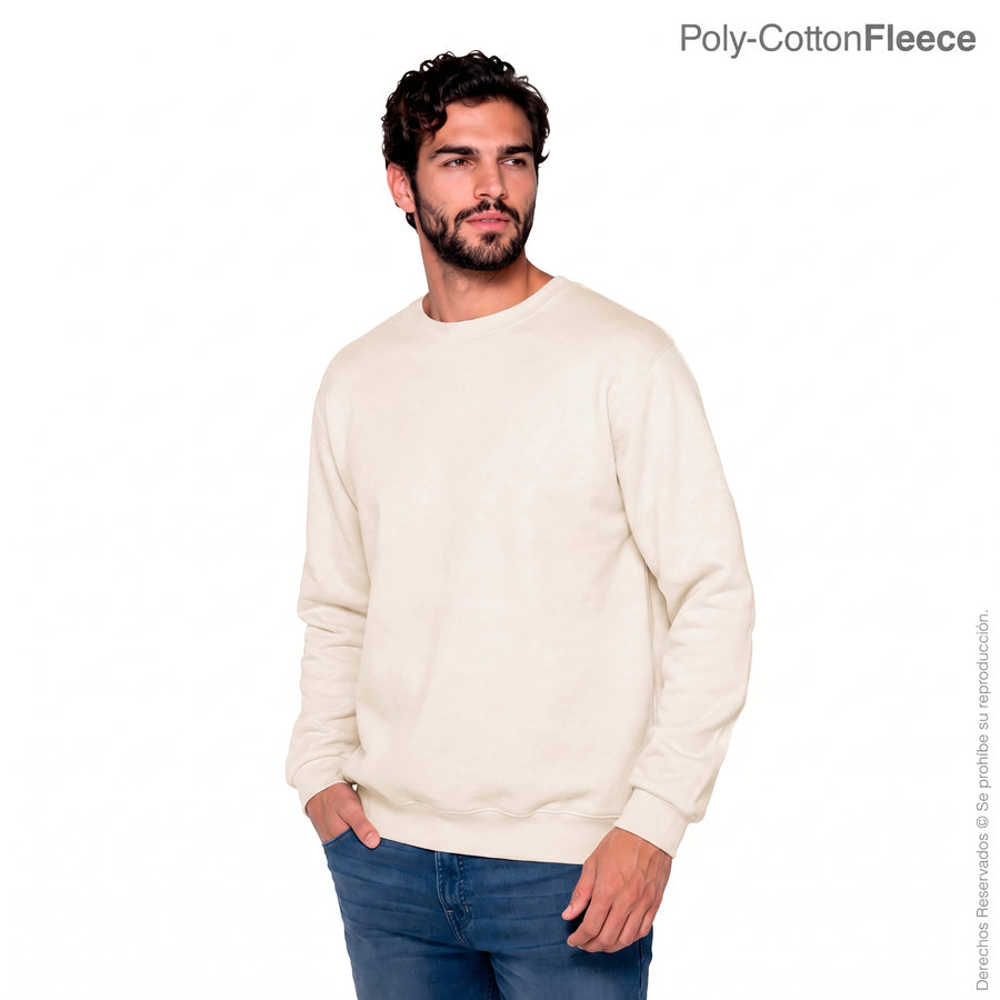 Adult Unisex Crew Neck Sweatshirt (Sand)