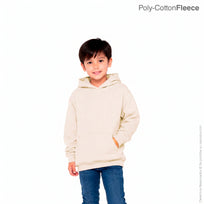 Kid's Unisex Hooded Sweatshirt With Kangaroo Pocket (Sand)