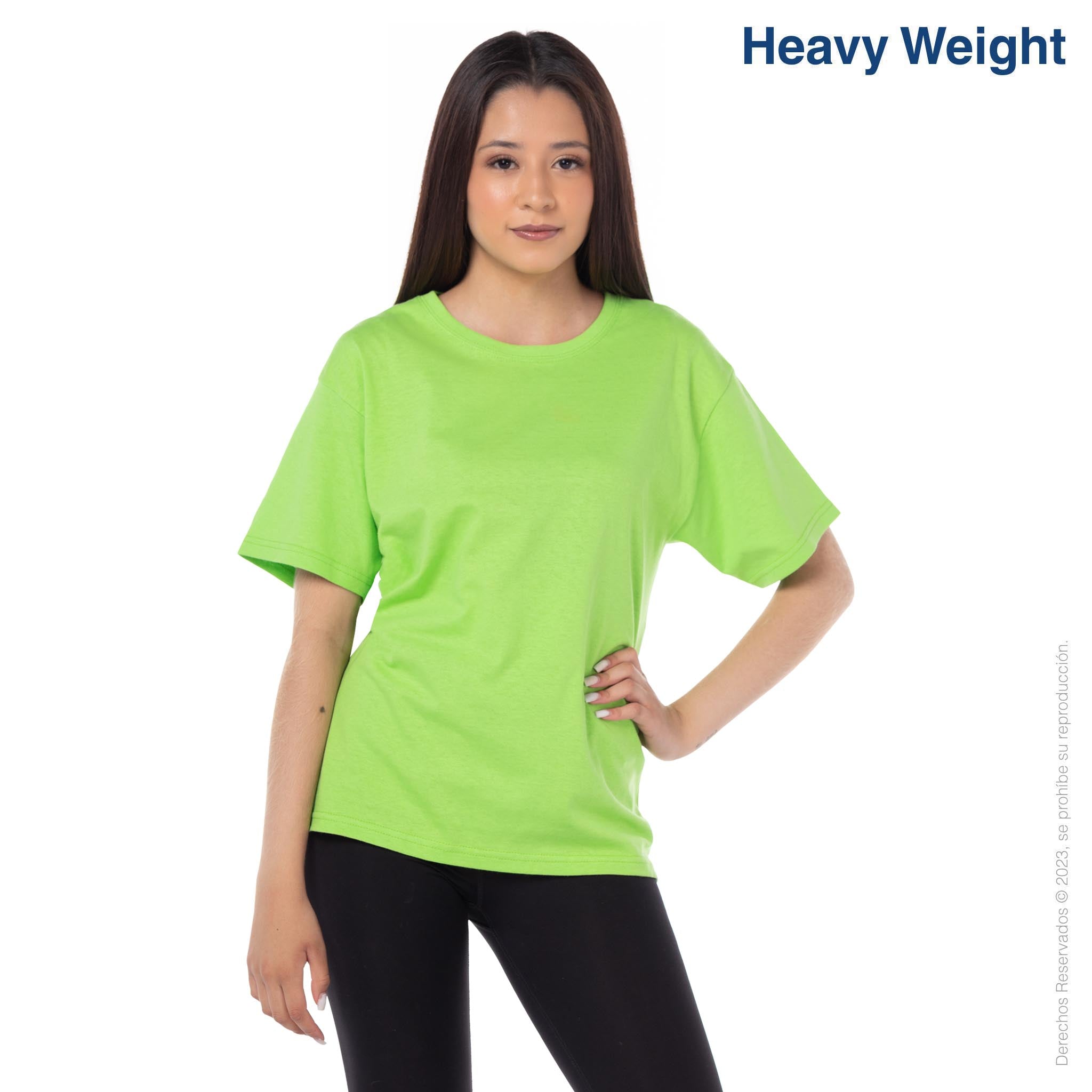 Youth's Heavy Weight Crew Neck Short Sleeve T-Shirt (Lime 