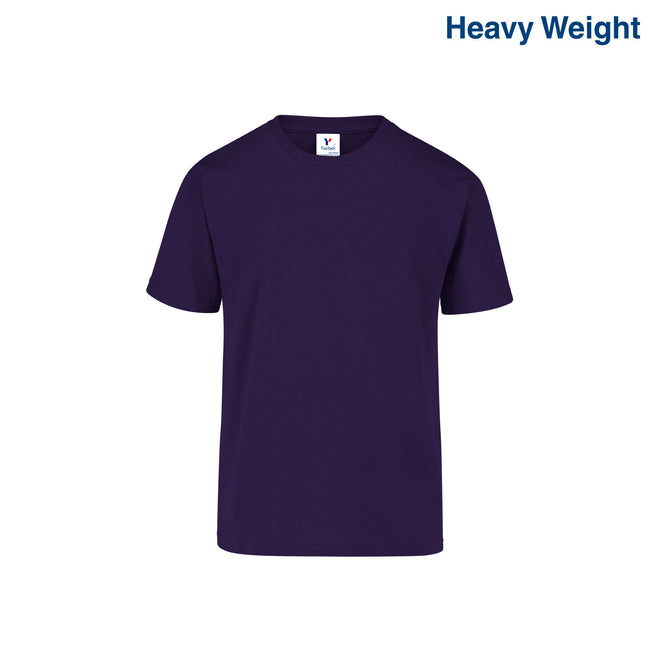 Youth’s Heavy Weight Crew Neck Short Sleeve T-Shirt (Purple)