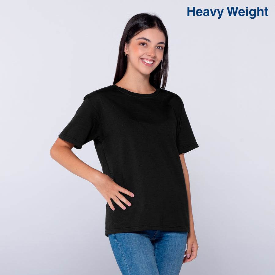 Crew Neck Playera Negra Para Dama Playera Negra Yazbek C0300