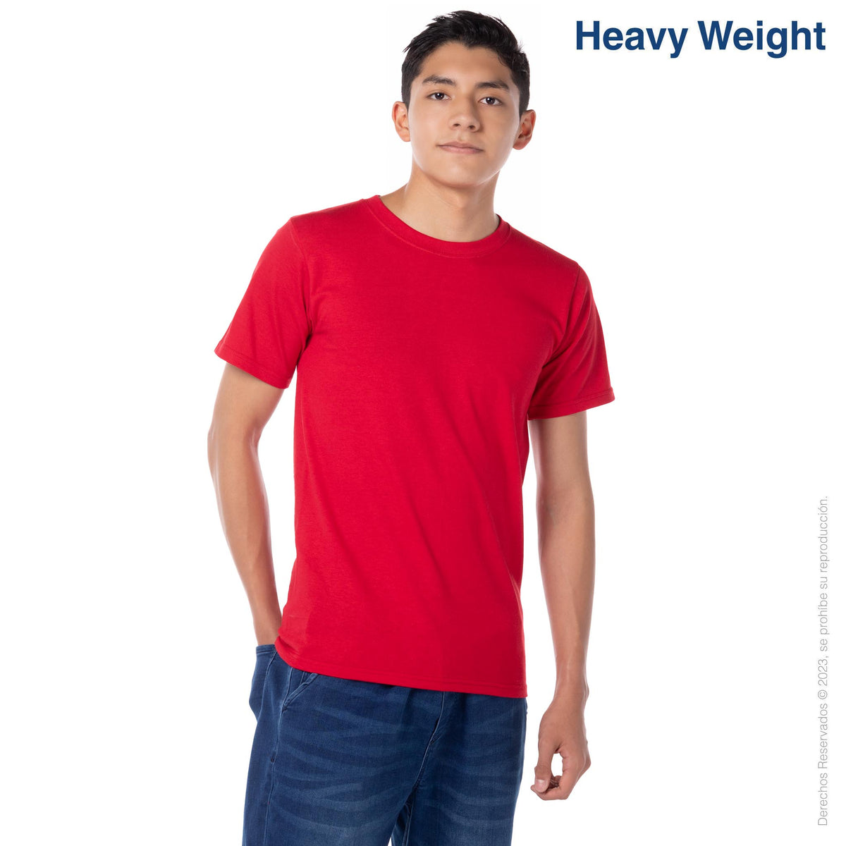 Youth’s Heavy Weight Crew Neck Short Sleeve T-Shirt (Red) – Yazbek USA Mint