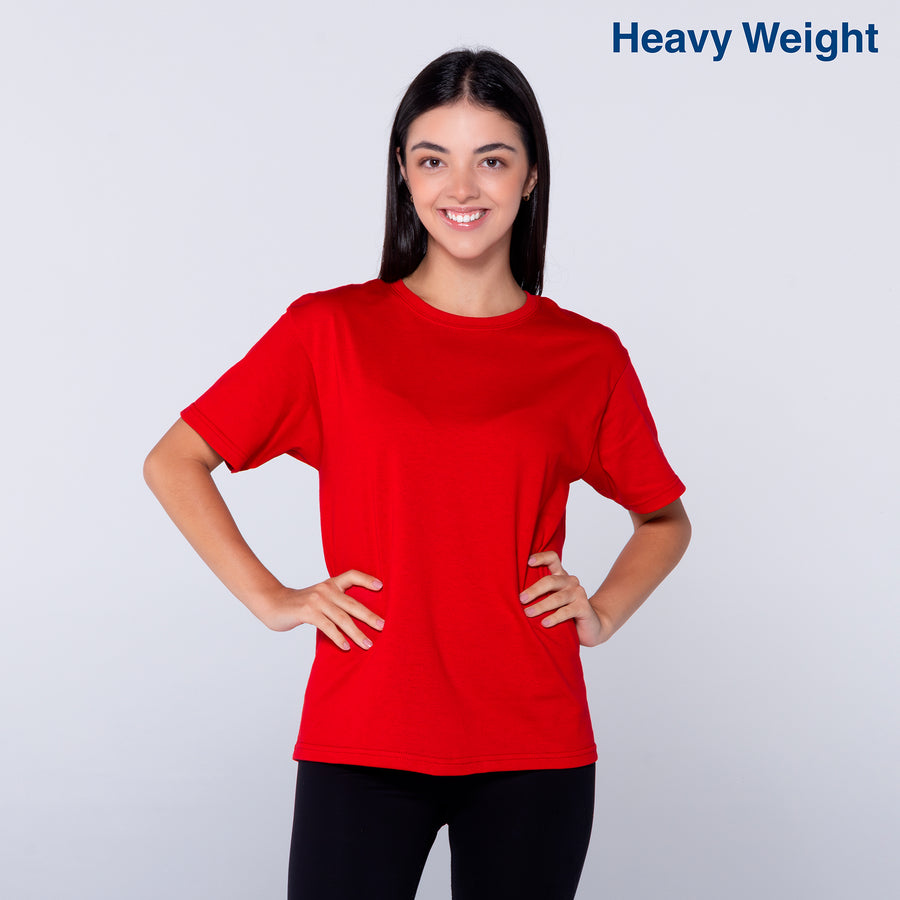 Youth’s Heavy Weight Crew Neck Short Sleeve T-Shirt (Red)